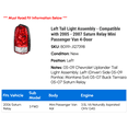 thumbnail image 2 of Left Tail Light Assembly - Compatible with 2005 - 2007 Saturn Relay Mini Passenger Van 4-Door 2006, 2 of 2