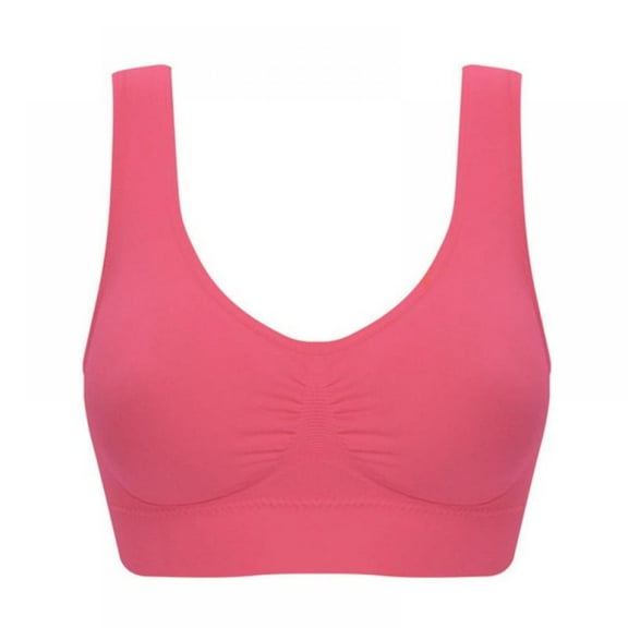 WBQ Sports Bras for Women Seamless Comfortable Yoga Bra with Removable Pads Plus Size