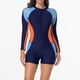 thumbnail image 2 of TaTaai Women's Zipper Jumpsuit, Slim Fit Sports Swimsuit, Color Block Design with Wind Match, Perfect for Surfing, Beach and Water Activities Gift, 2 of 7