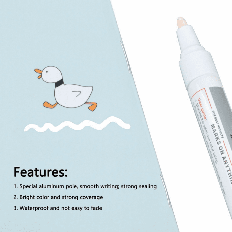 Pintar Premium Acrylic Paint Pens - 1mm Fine Tip Pens For Rock Painting,  Ceramic, Wood, Craft Supplies, Diy Project (6 Black) : Target