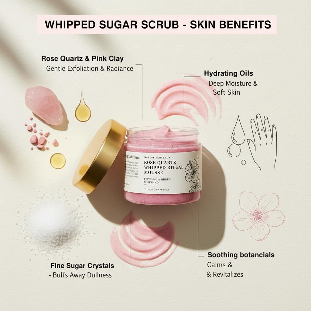 Nature Skin Shop Cotton Candy 8 oz Hydrating Scrub