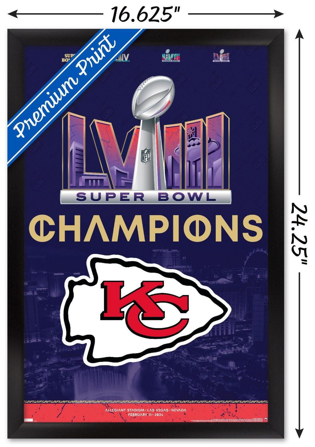 NFL Kansas City Chiefs - Logo de l'équipe du Super Bowl LVIII