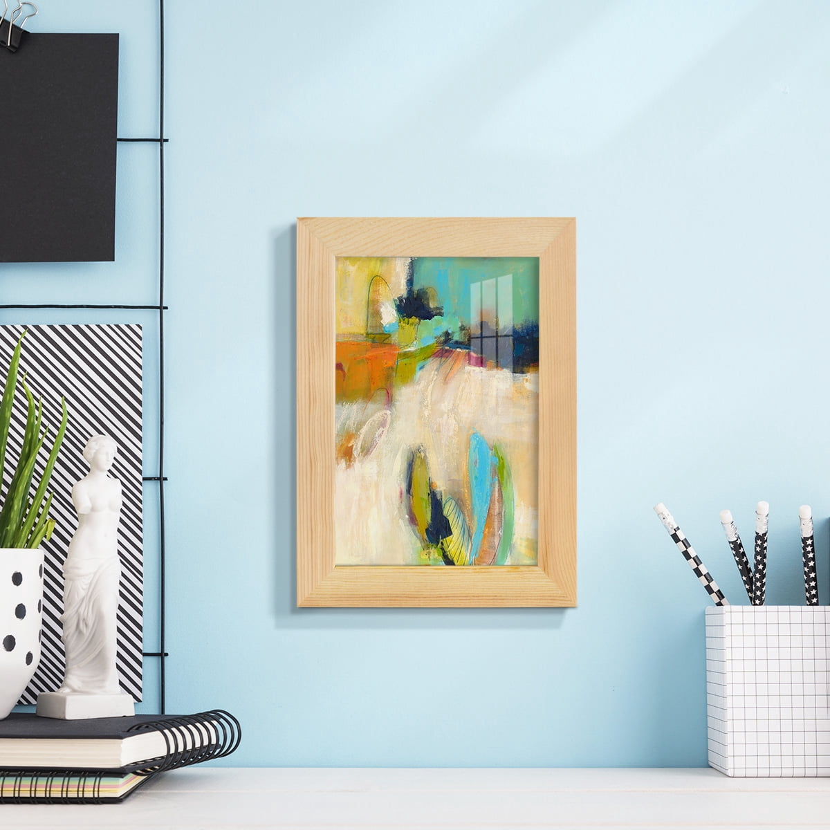 It All Adds Up - Framed Print w/glass - Natural Wood