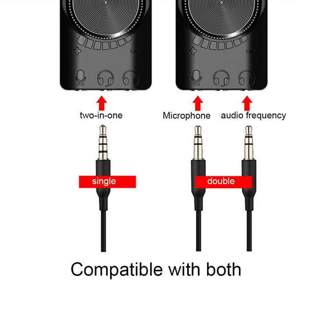 Langgg 7.1 Channel USB Sound Card Computer Laptop External Audio Adapter Card with 3.5mm Headphone Ports