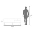 thumbnail image 3 of Dtwnek Tv Stand for TVs up to 63", TV Cabinet with 1 Door and 3 Open Shelves, Perfect for Office, Living Room, White, 3 of 8