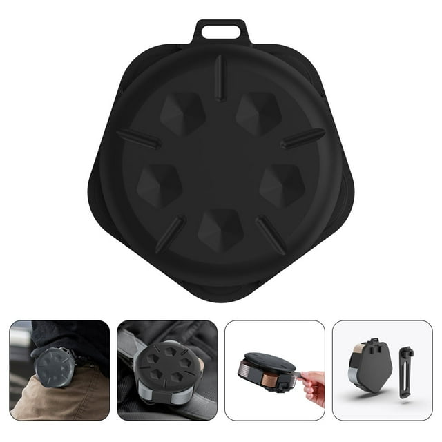 HINTRMENT 1Pcs Support de Rangement Rectangulaire en Plastique Noir pour Pièces et 2.2x2.2x0.7in