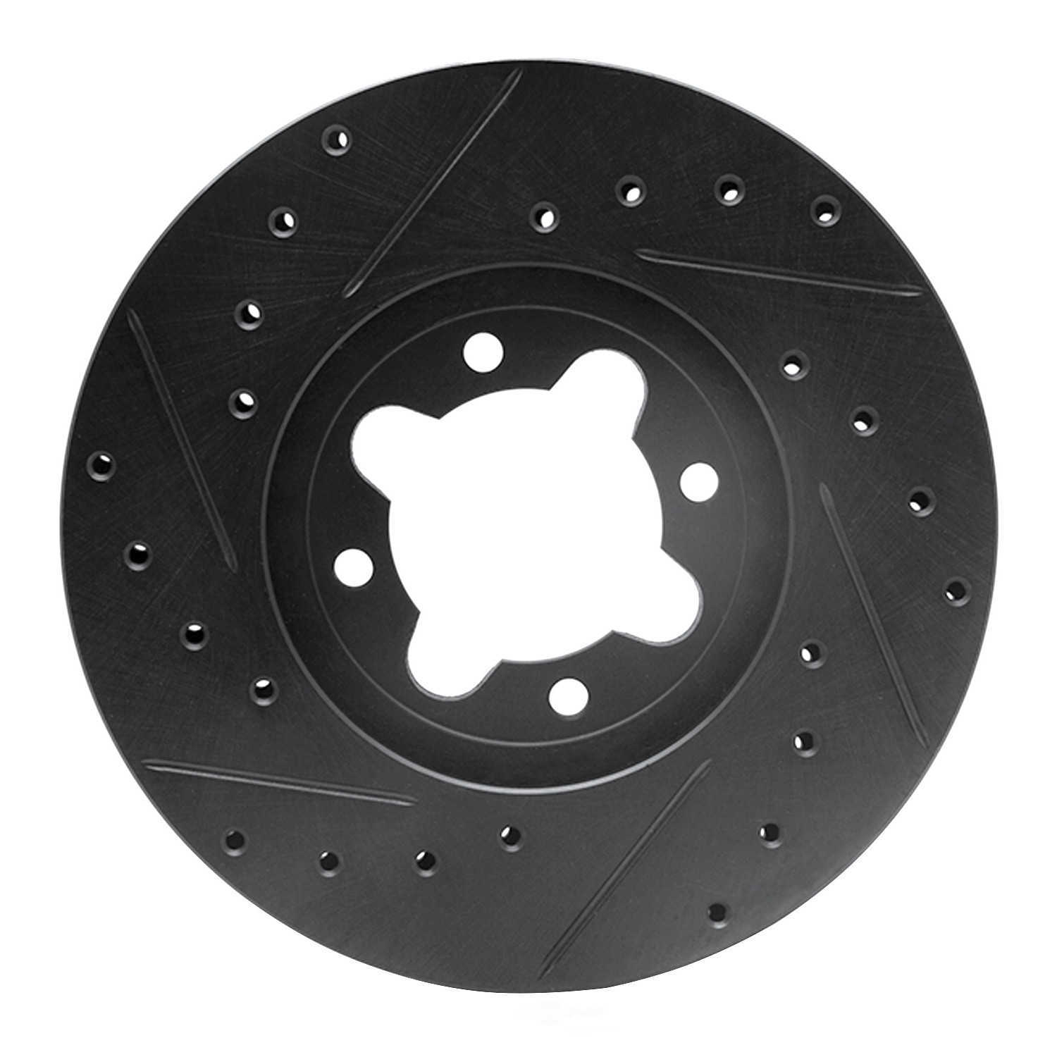 Dynamic Friction Company 633-76013R DFC Brake Rotor - Drilled And Slotted - Black