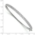 thumbnail image 2 of Primal Silver Sterling Silver Rhodium-plated Cubic Zirconia Hinged Bangle, 2 of 4
