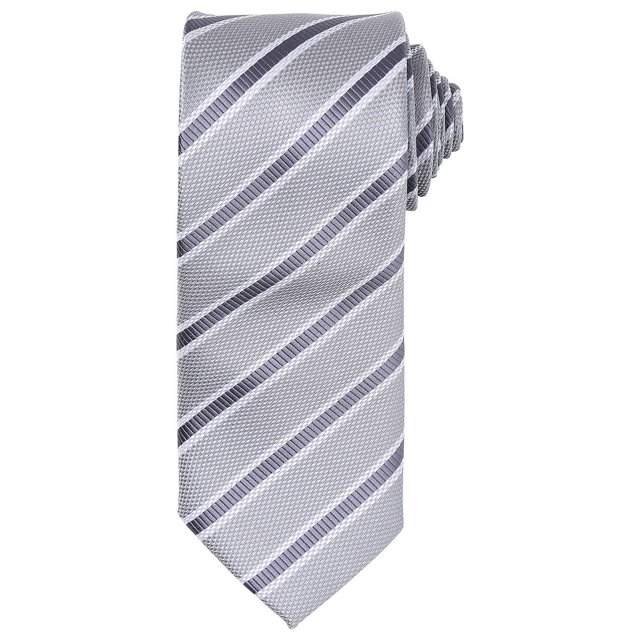 Premier Cravate Gaufrée à Rayures pour Hommes