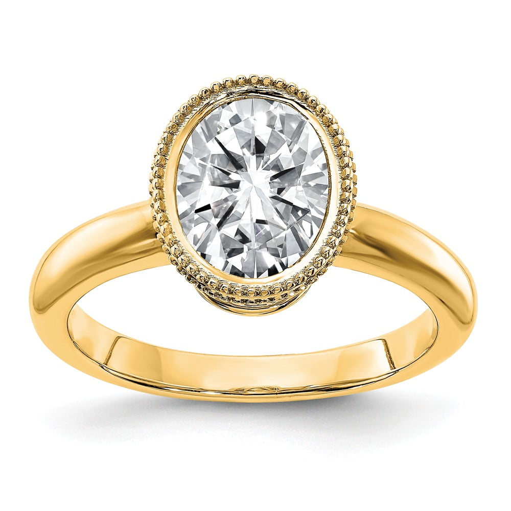 2.72Ct Moissanite Solitaire Men's Engagement Ring 14K White Gold Over Silver 925 