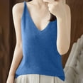 thumbnail image 2 of Admvng Tank Tops For Women Knitted Base Shirt V Neck Blouses Fashionable Casual Tank S-2XL, 2 of 4