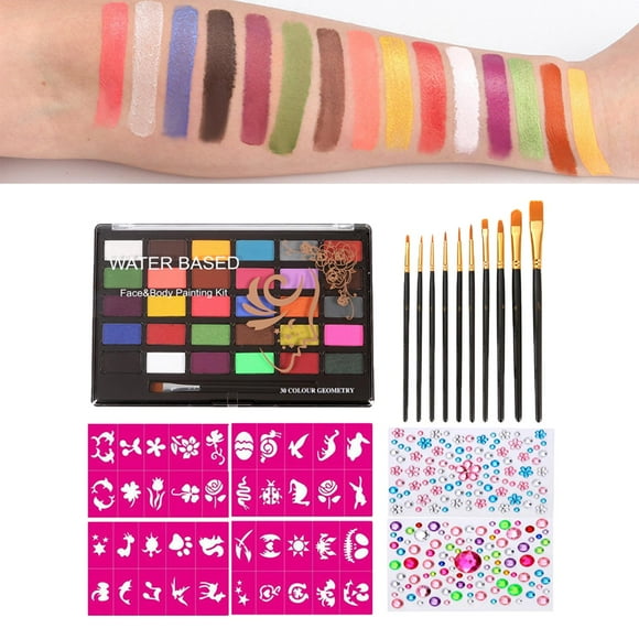 de pintura facial profesion, de de pintura facial hipoalergénica de secado amigable con sensible de 30 colores para Pntils rosas Soledad Pintura de cara y cuerpo