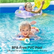 TaoTronics Inflatable Swimming Pools, 120 x 72 x 20 Blow up Swimming Pools, Kiddie Pool Large Size Thickened Blow up Swimming Pools Play Center for Kids Children Family Outdoor Garden Backyard