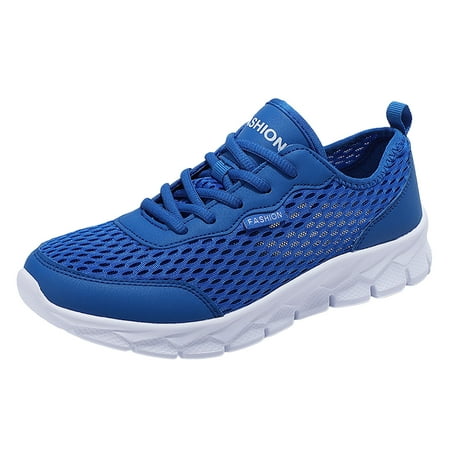 

eileial Comfortable Breathable Knit Slip on Sneakers Hands Free Shoes Walking Shoes for Men orthopedic Shoes for Everyday and Travel Blue 9