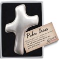 thumbnail image 1 of Fashion Brushed Silver-Tone Palm Cross (2.75 X 2) Made In El Salvador gm18258, 1 of 4