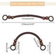thumbnail image 5 of 6pcs Wooden Beaded Bag Handles 3 Colors U-Shpaed Purse Handle Nylon Purse Straps Rustic Bag Handle Replacement for Crocheted Bag Making Handbags Baskets Tote Bags 37cm/14.6 inch, 5 of 6