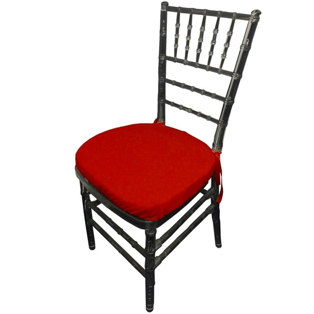 LA Linen Housse de Coussin en Popeline de Polyester Chiavari, Rouge