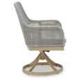 thumbnail image 4 of Signature Design by Ashley Seton Creek Outdoor Swivel Dining Chair (Set of 2), Gray, 4 of 8