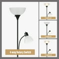 thumbnail image 4 of HonoDing 72-inch Black Adjustable Dual Floor Lamp with Reading Light for Living Room Bedroom Office, 4 of 6