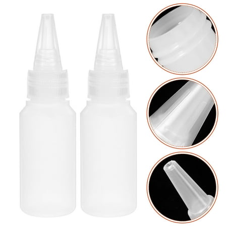LITINKIMI 6-Pack 30ml Clear PE Squeeze Bottles for Precise Dispensing in Crafts Projects Art Supplies and More