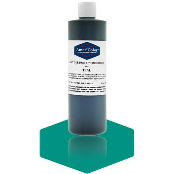 AmeriColor, Soft Gel Paste Food Color, Teal 13.5 oz