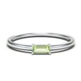 thumbnail image 1 of East-West Stackable Baguette Birthstone Ring - Peridot (August), 1 of 5