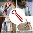 thumbnail image 5 of Unique Bargains 1 Pc Scarf Headband Solid Color Neck Scarf for Women Wine Red, 5 of 5
