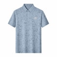thumbnail image 4 of SAWOBUUN Men's Print Shirt Short Sleeve Collared T-Shirt Lightweight Breathable Casual Summer Golf Top, 4 of 8