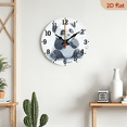 thumbnail image 5 of 2D Flat, 1pc 10Inch Cartoon Panda Silent Wall Clock, 10-inch Wood Veneer, Round, Flat Crown, European and American Style, Battery Operated (AA Not Included), Ideal for Study or Living Room Decor,, 5 of 7