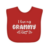 Inktastic I Love My Granny with Hearts Boys or Girls Baby Bib