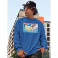 thumbnail image 2 of Image Conscious Elegant Chickens Sweatshirt Mens -Porter Hastings Designs, Male XX-Large, 2 of 4