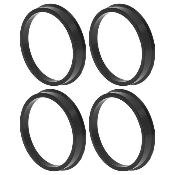 Car Wheel Hub Centric Rings Durable OD 63.4mm to ID 56.6mm Wheels Center Shaft Shock Absorbing Hubrings Polycarbonate Black 4 Pcs