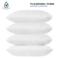 thumbnail image 2 of TESSO HOME 4 Almohadas King Size Incluye 4 Fundas con Cierre Firmeza Media Lavables en Casa Suaves Microfibra Down Alternative Bed Pillow, 2 of 3