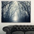 thumbnail image 1 of Design Art Dark Autumn Forest in Fog Modern Photography Canvas Print, 1 of 3