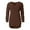 Coffee, variant on Women's Oversized V-Neck Knit Sweater - Fall Winter Drop Shoulder Long Sleeve Solid Color Comfort Pullover Top For St Patricks Day Outfits,Size:XXL