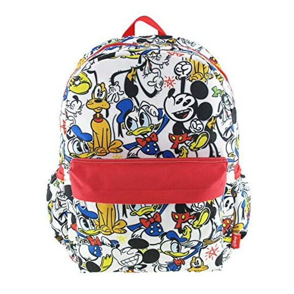 Mickey and Friends Sac à Dos Deluxe Imprimé Intégral 16 Pouces avec Compartiment pour Ordinateur Portable
