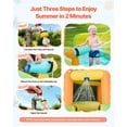 thumbnail image 6 of VEVOR Inflatable Bounce House, 13.3 x 11.4 x 8.4 ft Inflatable Bounce House Water Slide, Bouncer Castle with Climbing Wall, Double Tall Slides, Splash Pool & Mini Soccer, for 3 to 4 Kids Ages 3 to 8, 6 of 9