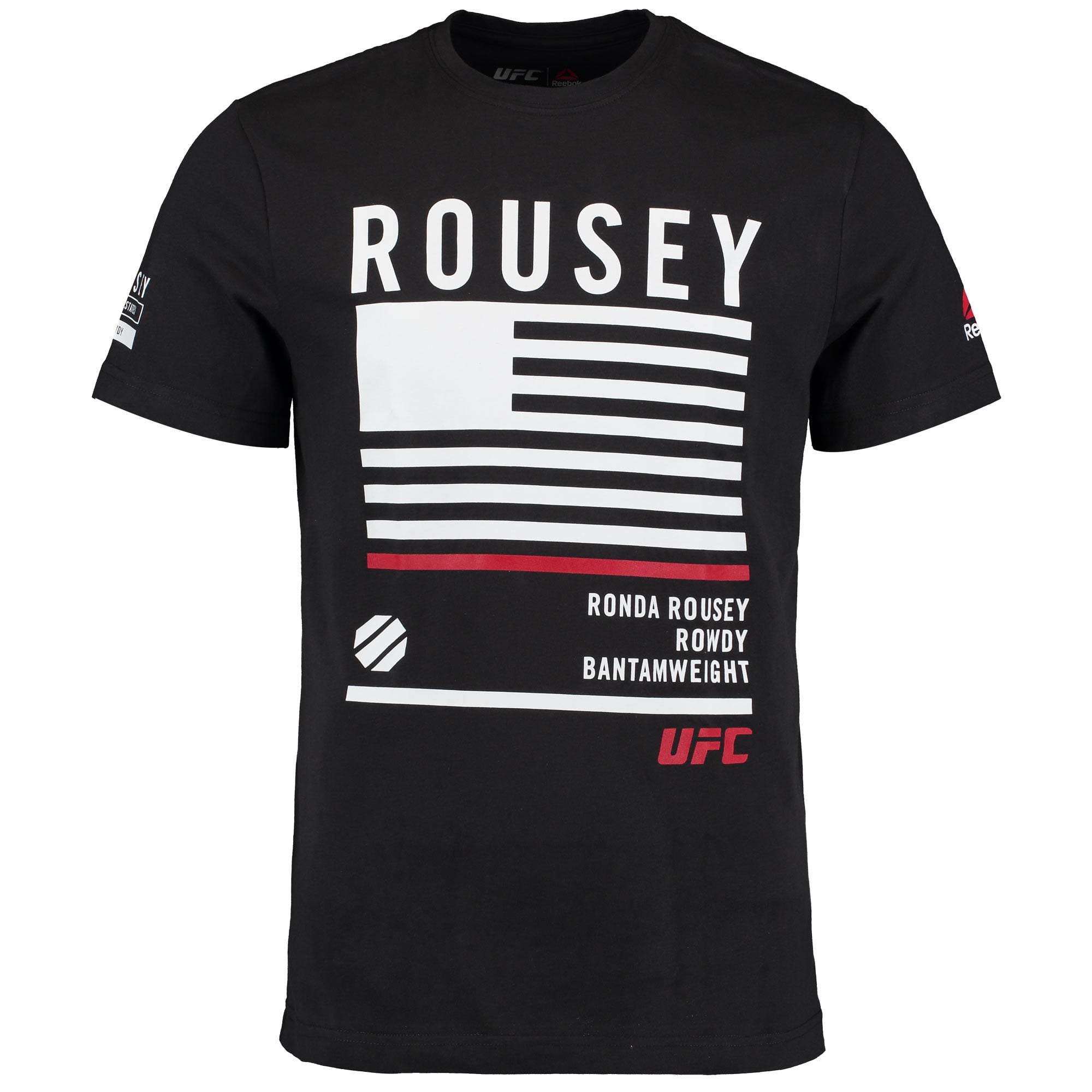 UFC Mens Size M-3XL Rowdy Ronda Rousey MMA Black Short Sleeve Graphic T Shirt 
