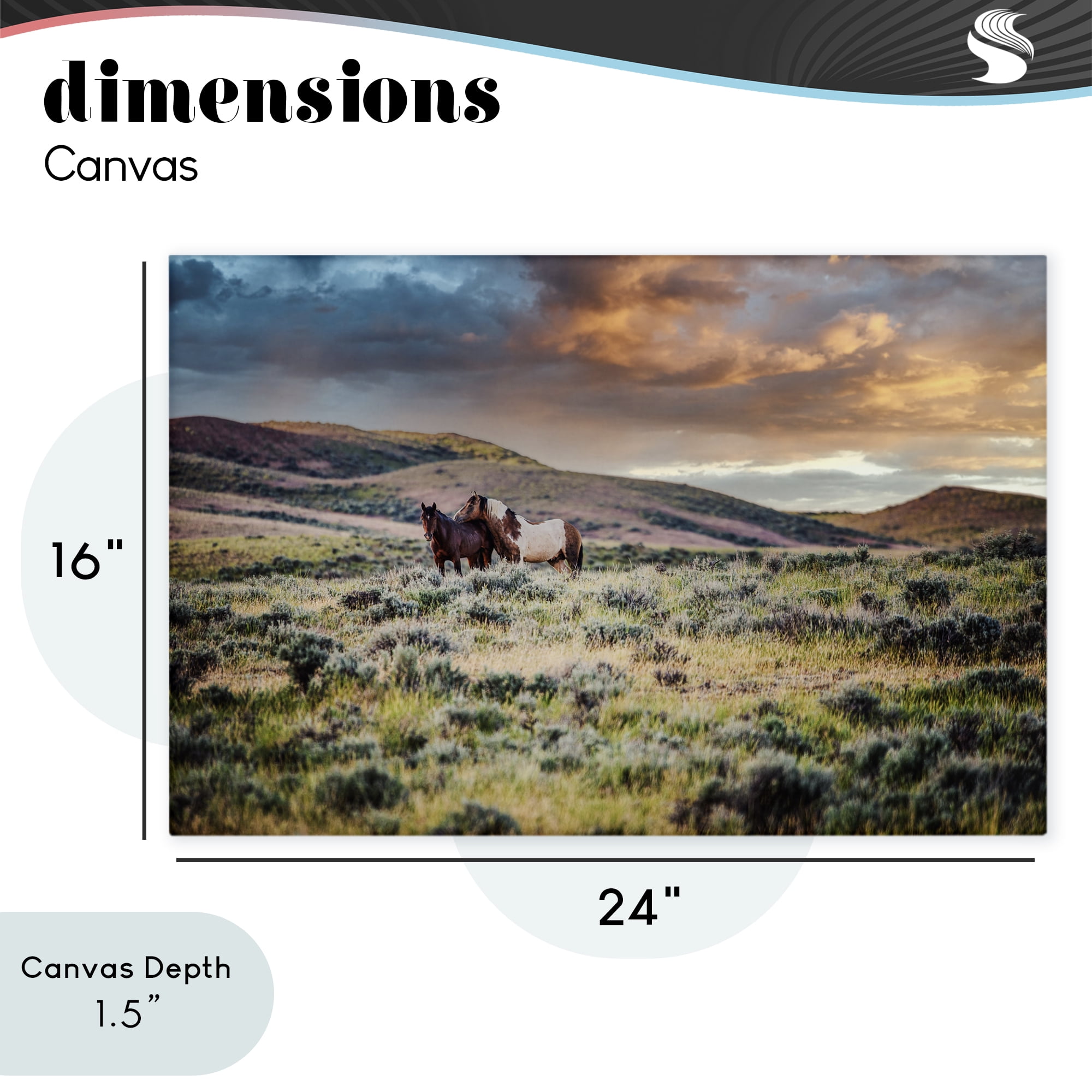 Stupell Industries Stay Close Horses Canvas Wall Art, design by Tim West