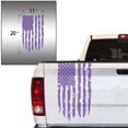 thumbnail image 2 of Distressed American USA US Flag Truck Tailgate Vinyl Decal Compatible with most Pickup Trucks EUA Flag Rear Graphic Car Sticker (11" x 20", Lavender), 2 of 8