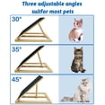 thumbnail image 3 of Hamiledyi Tilted Cat Nail File Scratcher with Ramp Vertical Cats Claw Scratching Boards with Replaceable Sandpaper 3 Adjustable Height Wooden Kitten Scratch Manicure for Kittens, 3 of 6