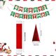 thumbnail image 4 of 12 Foot Skeleton Christmas Outfit Santa Hat and Scarf Set with Adhesive for Outdoor Holiday Decorations, Windproof Velvet Accessories for Giant Skeleton Yard Display, Reusable Festive Party Costume, 4 of 9