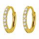 thumbnail image 5 of Minnieouse 2 uds pendientes de aro de acero inoxidable colgante de abalorio dorado joyería de boda señoras esposa presente de moda 2.0*10mm dorado 2piezas, 5 of 6