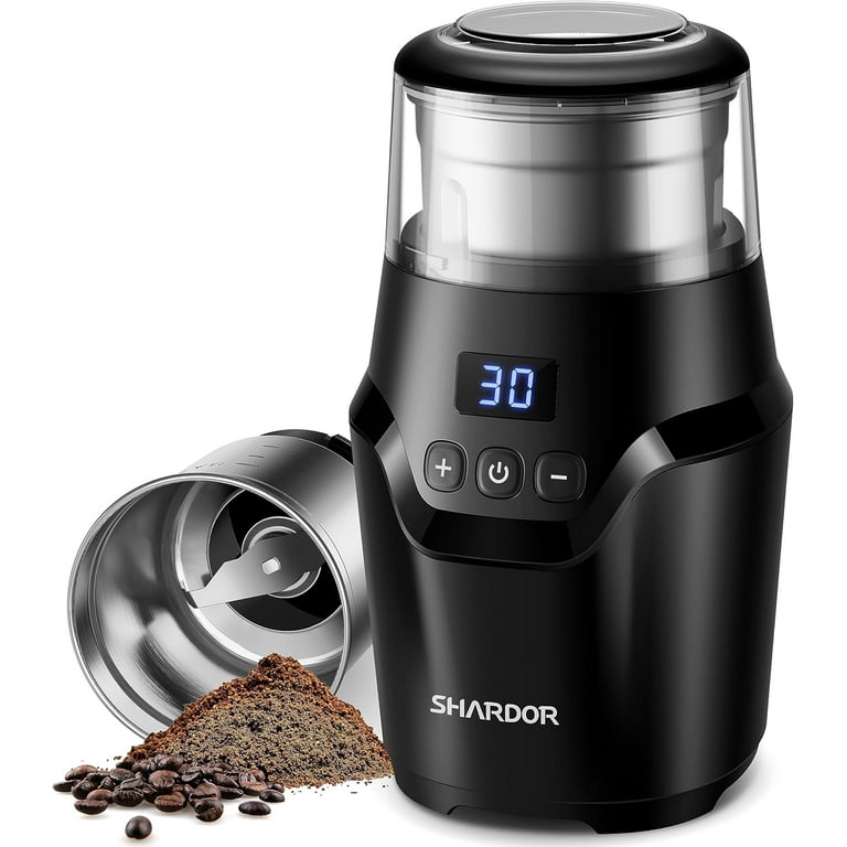 Indian Cooking In USA SHARDOR Electric Coffee & Spice Grinder - 2 Removable Bowls, 200W Power, Perfect For Beans & Wet Ingredients Wet And Dry Grinder For Indian Cooking In Usa