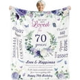 thumbnail image 1 of LHSHID 70th Birthday Gifts for Women 70th Birthday Gifts for Her Birthday Blanket Birthday Gifts Ideas for Grandma Mom Sister Wife Friend Aunt Soft Blanket 60"x80", 1 of 7