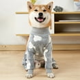 thumbnail image 2 of Xmarks Dog Pajamas Flannel Puppy Pjs Bone Pattern Winter Warm Doggie Pajamas Pet Jammies Dog Clohtes with Legs Onesies Jumpsuits Coat, 2 of 8