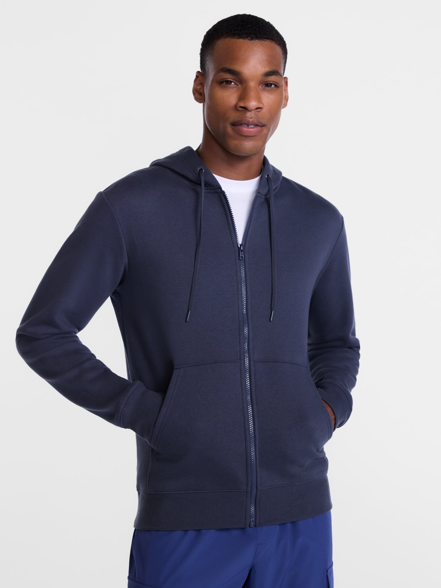 Athletic Works Men's and Big Men's Zip Up Fleece Hoodie Sweatshirt, Sizes XS-4XLT