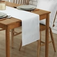 thumbnail image 2 of ERUNPONLY White Table Runner - 108 Inch Long Modern Simple White Backdrop Cotton and Linen Blended Dress Scarves Farmhouse Table Runner for Kitchen Dining, Coffee Table, 13" x 108", 2 of 8