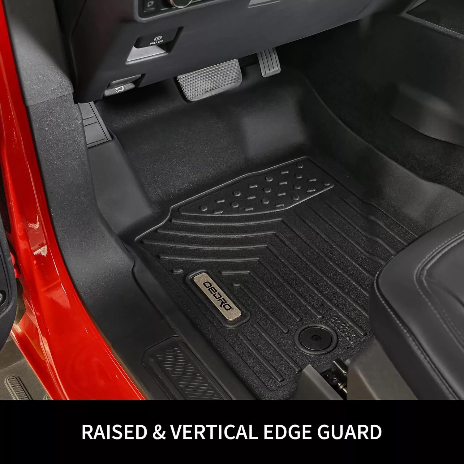 RVNI Floor Mats for Tesla Cybertruck 2024 2025 1st & 2nd Row TPE All Weather Floor Liners for 2024 Cybertruck Accessories Black