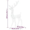 thumbnail image 4 of vidaXL Acrylic Reindeer Christmas Decorations 2 pcs 120 cm Cold White, 4 of 5